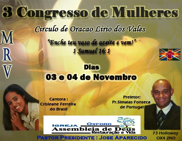 INGLATERRA: Cantora Crisleane Ferreira é convidada especial em congresso na cidade de Oxford