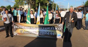 Assembleia de Deus Ciadseta em Araguatins comemorou o Dia Estadual do Evangélico com passeata e carreata pelo Centro da cidade